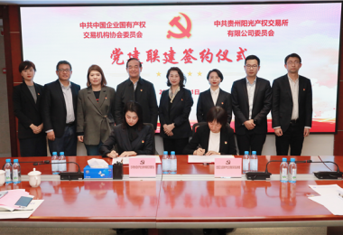 強(qiáng)化黨建引領(lǐng)  深化交流合作——中國產(chǎn)權(quán)協(xié)會黨委與貴州陽光產(chǎn)權(quán)交易所黨委簽署黨建聯(lián)建協(xié)議